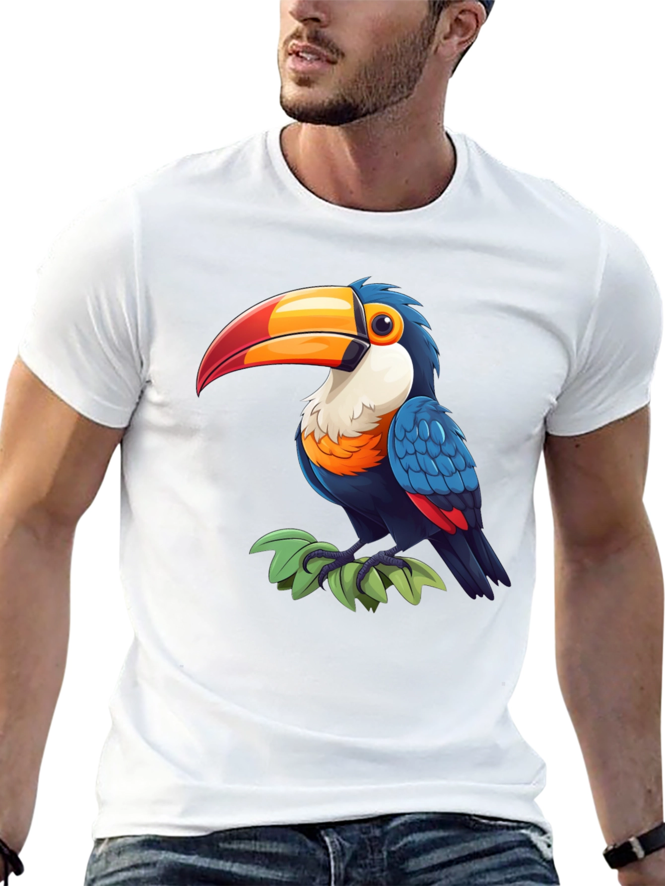 Toucan Graphic Tee - Tropical Bird Shirt