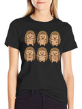 Hedgehog Pose Black T-Shirt