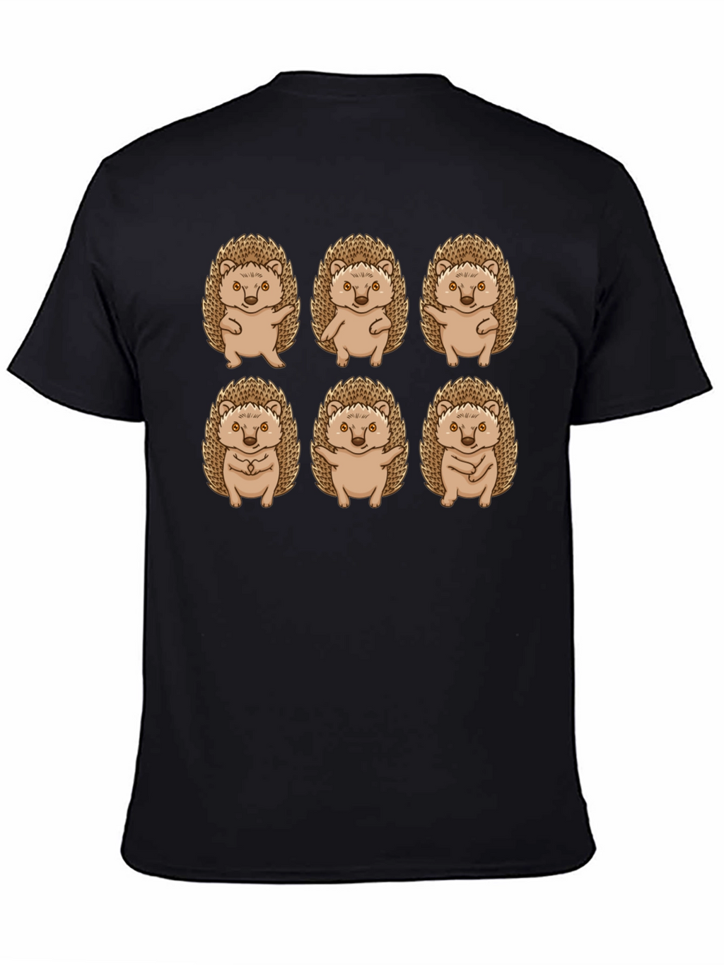 Hedgehog Pose Black T-Shirt