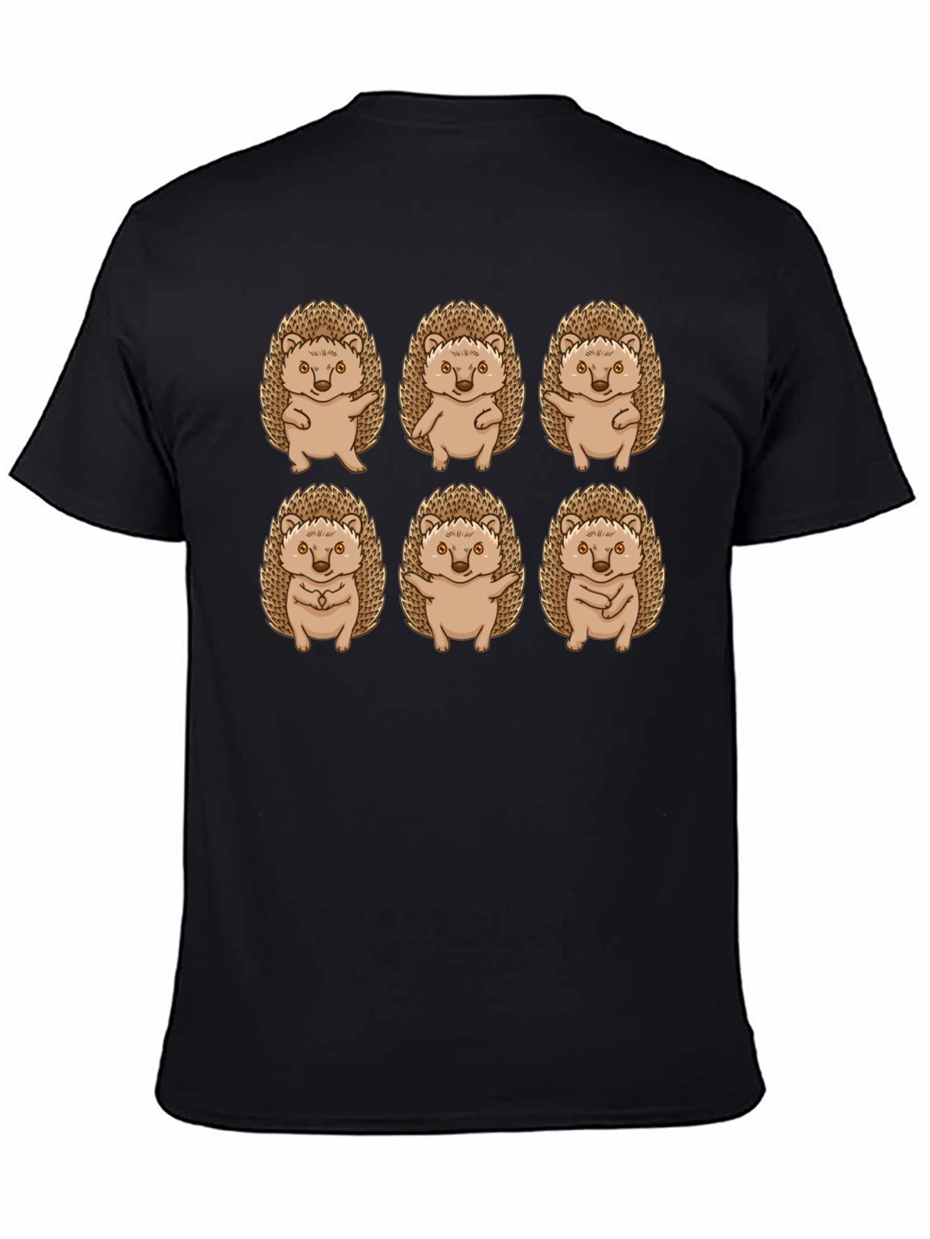 Hedgehog Pose Black T-Shirt