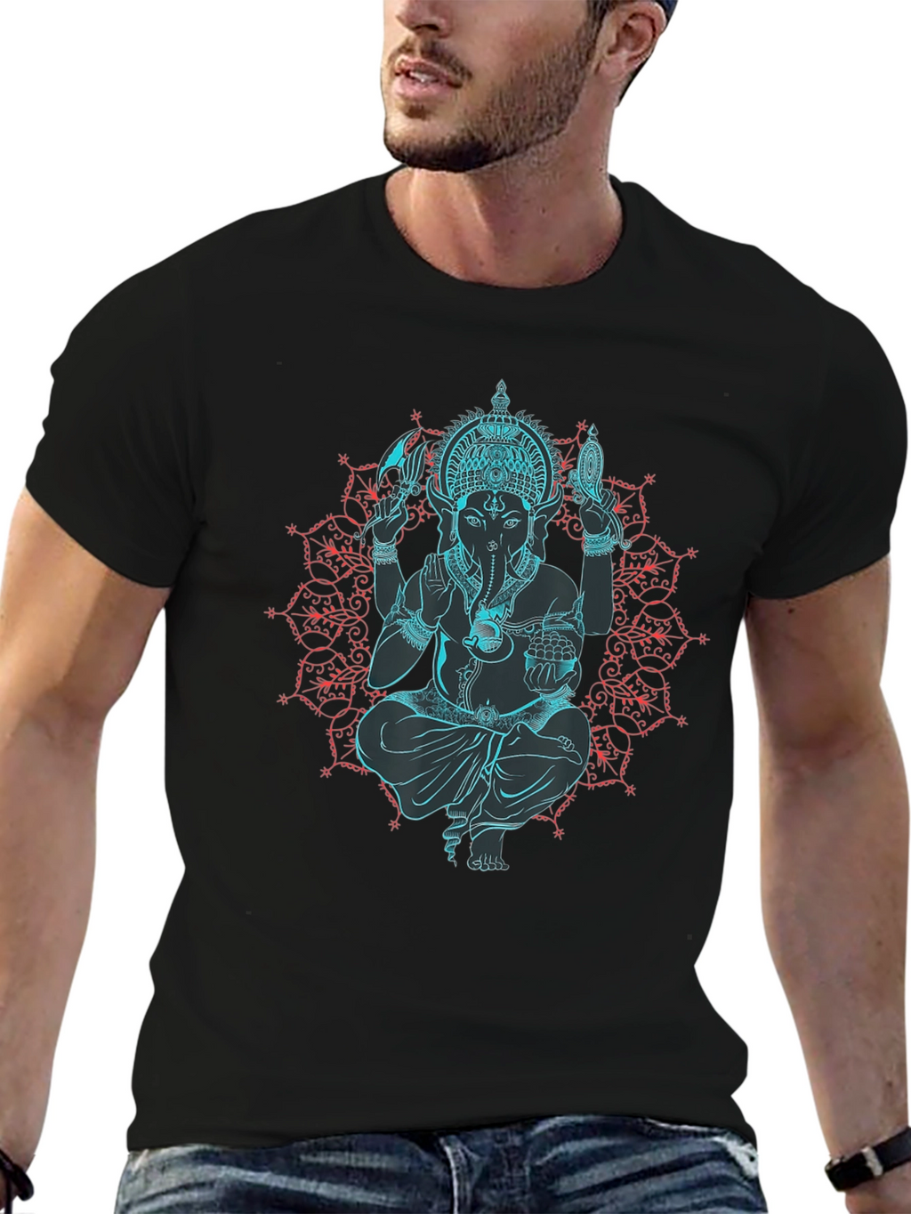 Ganesh Mandala Graphic T-Shirt