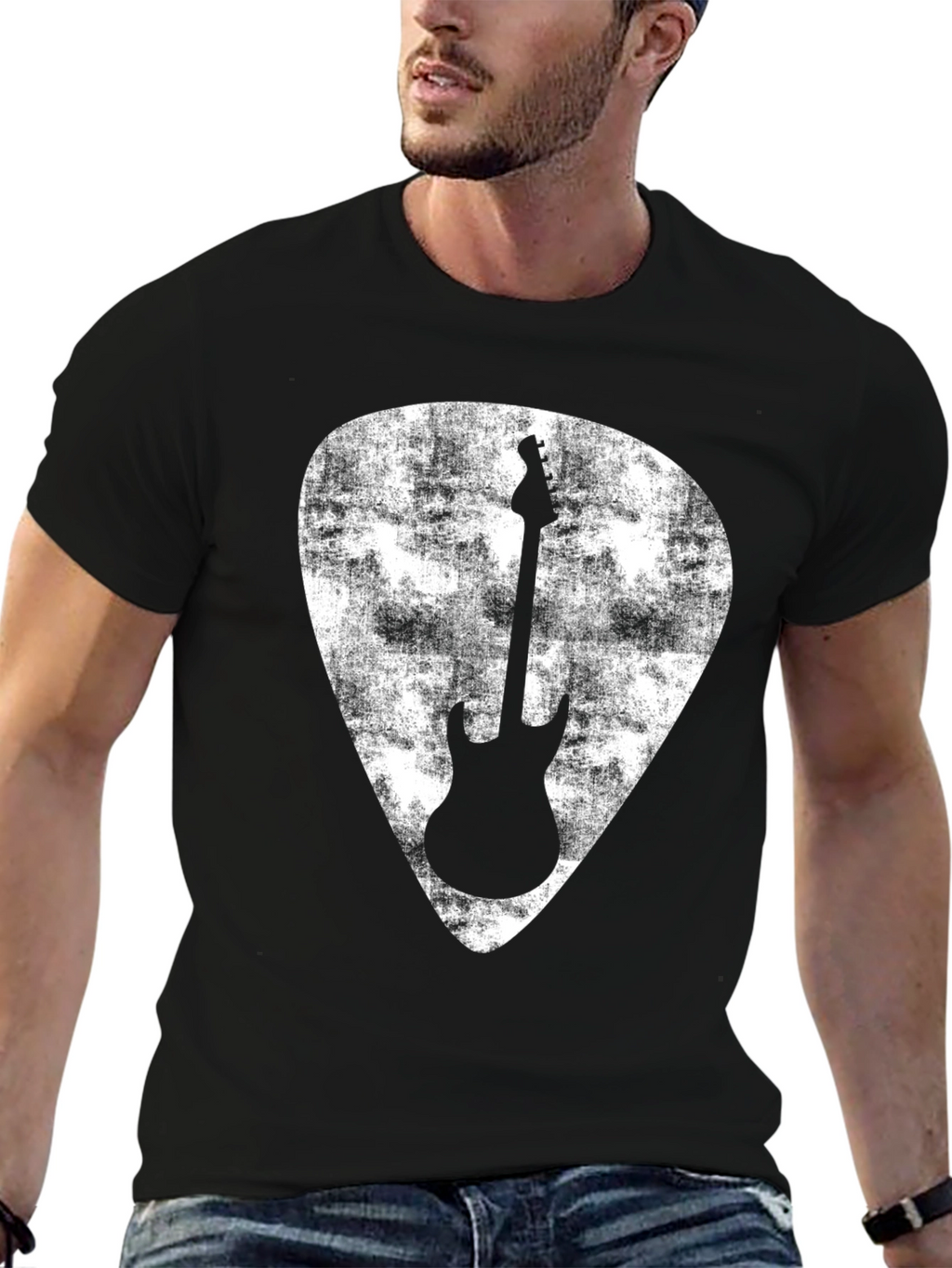 Guitar Pick Graphic Tee - Rock Music T-Shirt