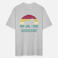 Aussie Australian Shepherd Retro Silhouette