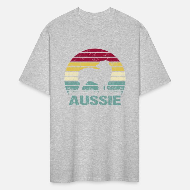 Aussie Australian Shepherd Retro Silhouette