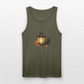 Autumn Night Lantern with Playful Cat