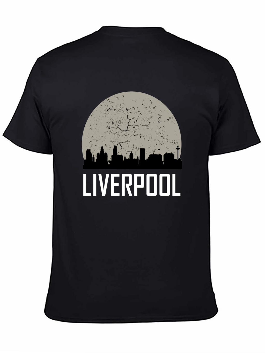 Liverpool Skyline T-Shirt - Distressed Graphic Tee
