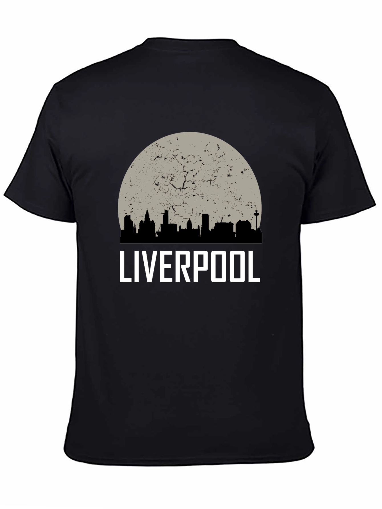 Liverpool Skyline T-Shirt - Distressed Graphic Tee