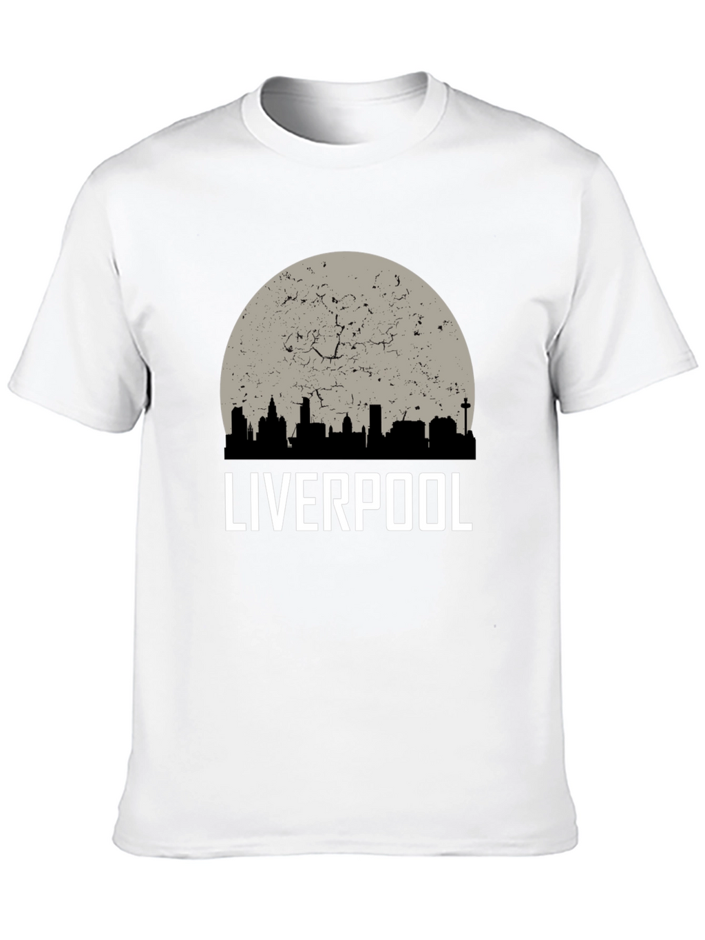 Liverpool Skyline T-Shirt - Distressed Graphic Tee