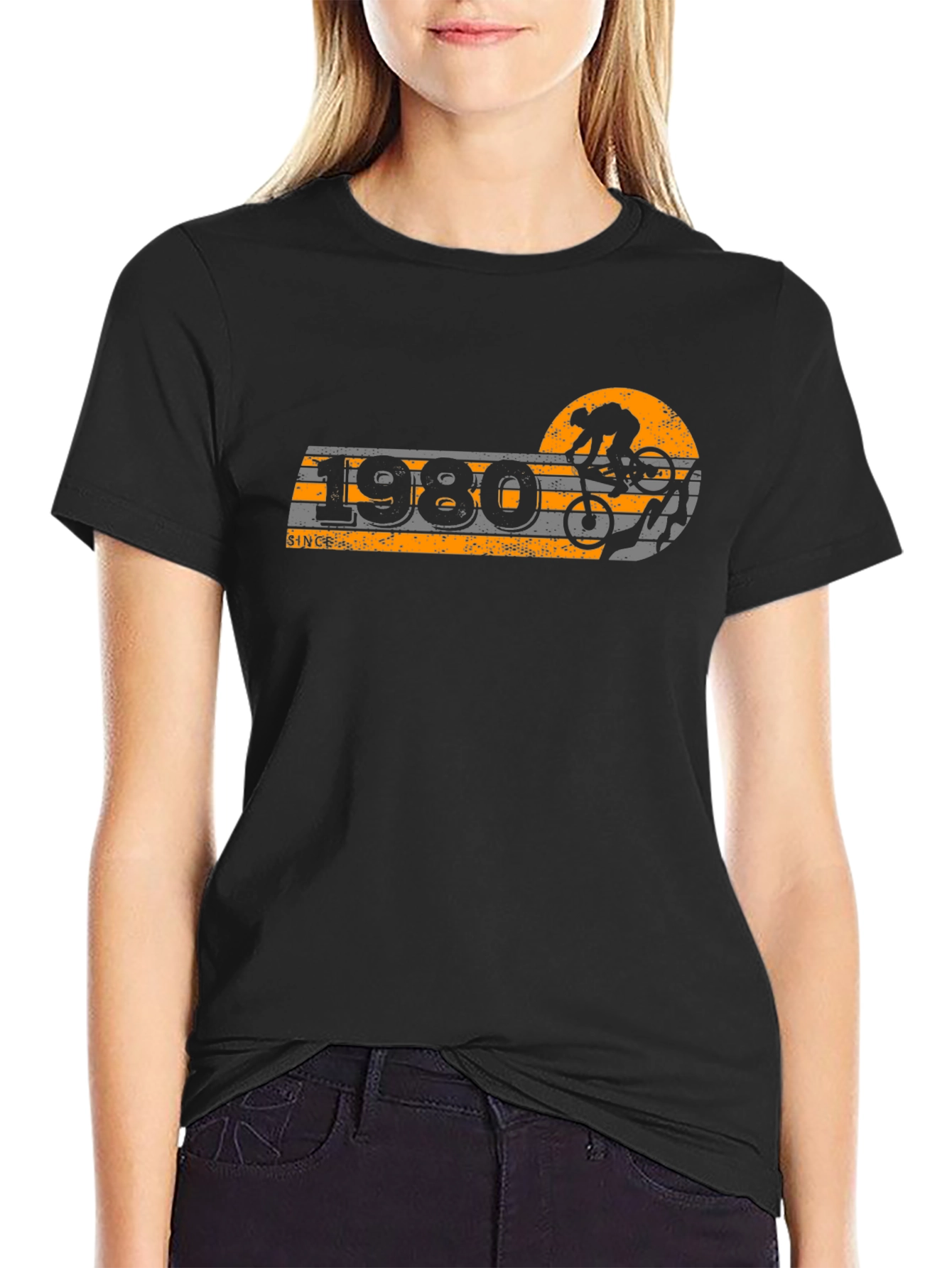 Vintage 1980s Biker T-Shirt - Retro Cycling Tee