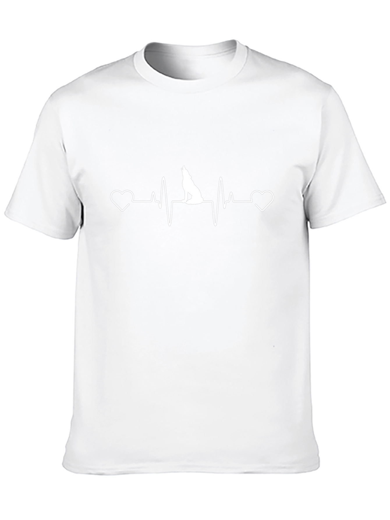 Wolf Heartbeat T-Shirt - Black