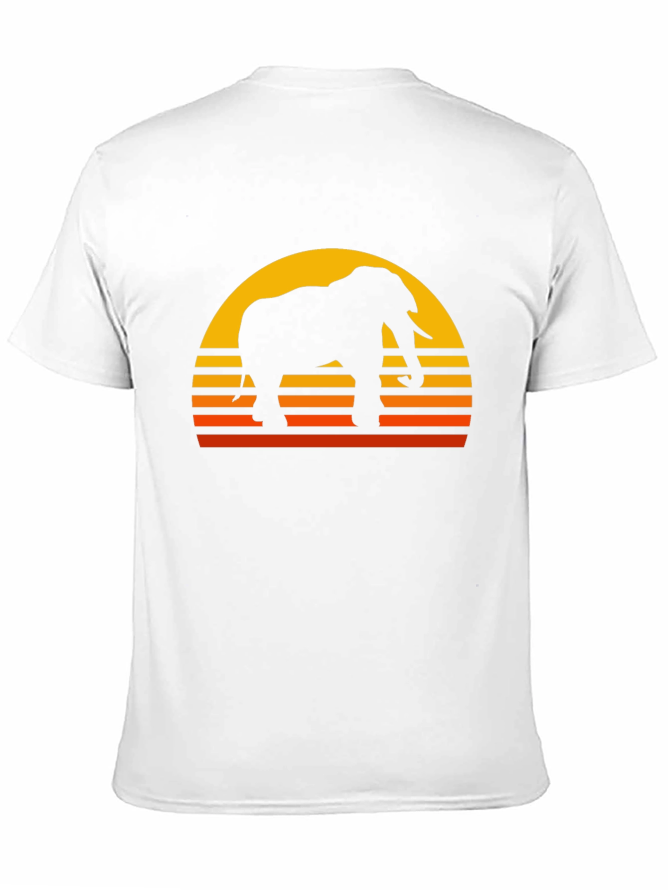 Elephant Sunset Graphic T-Shirt - Classic Black Tee