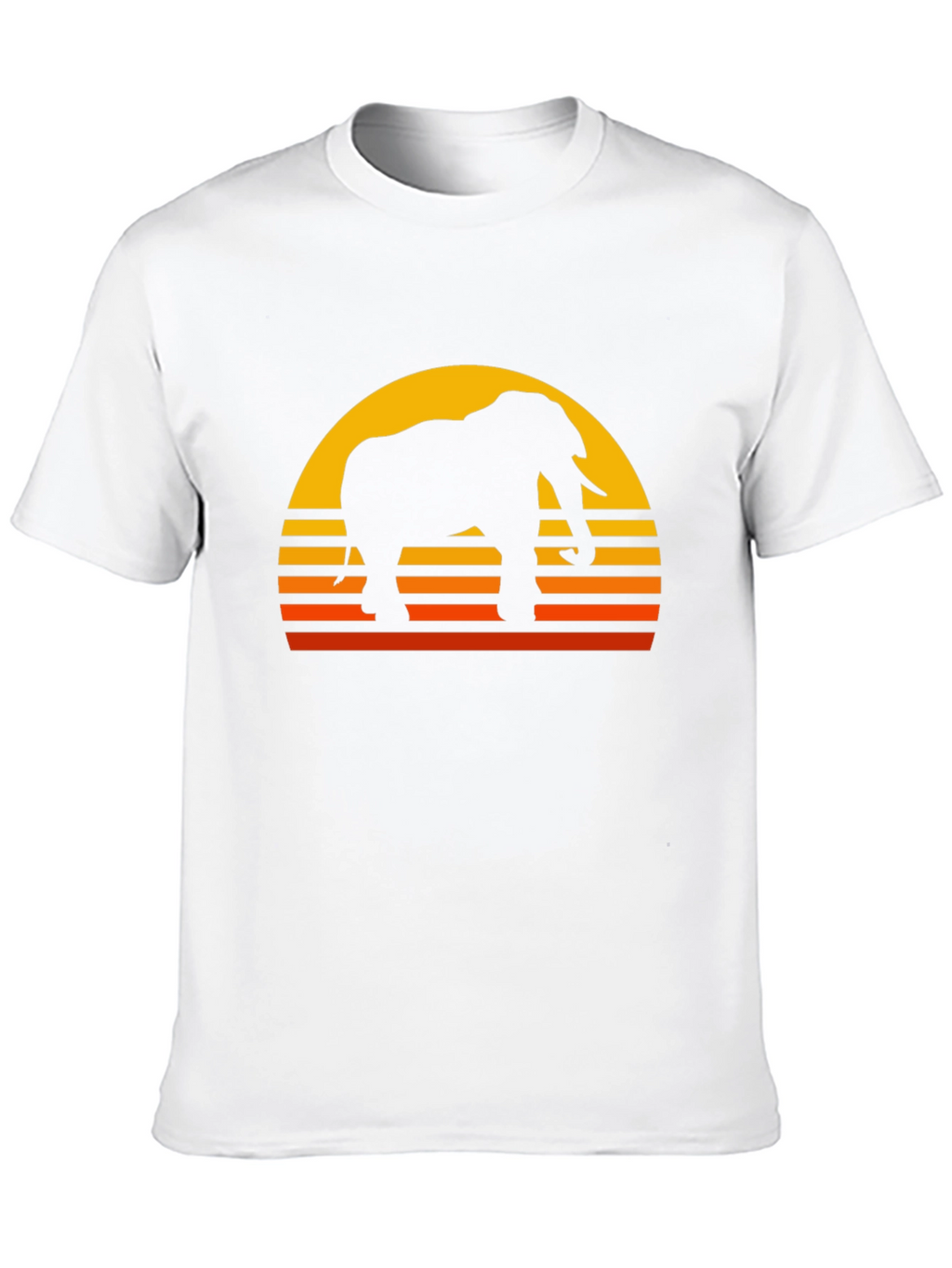 Elephant Sunset Graphic T-Shirt - Classic Black Tee