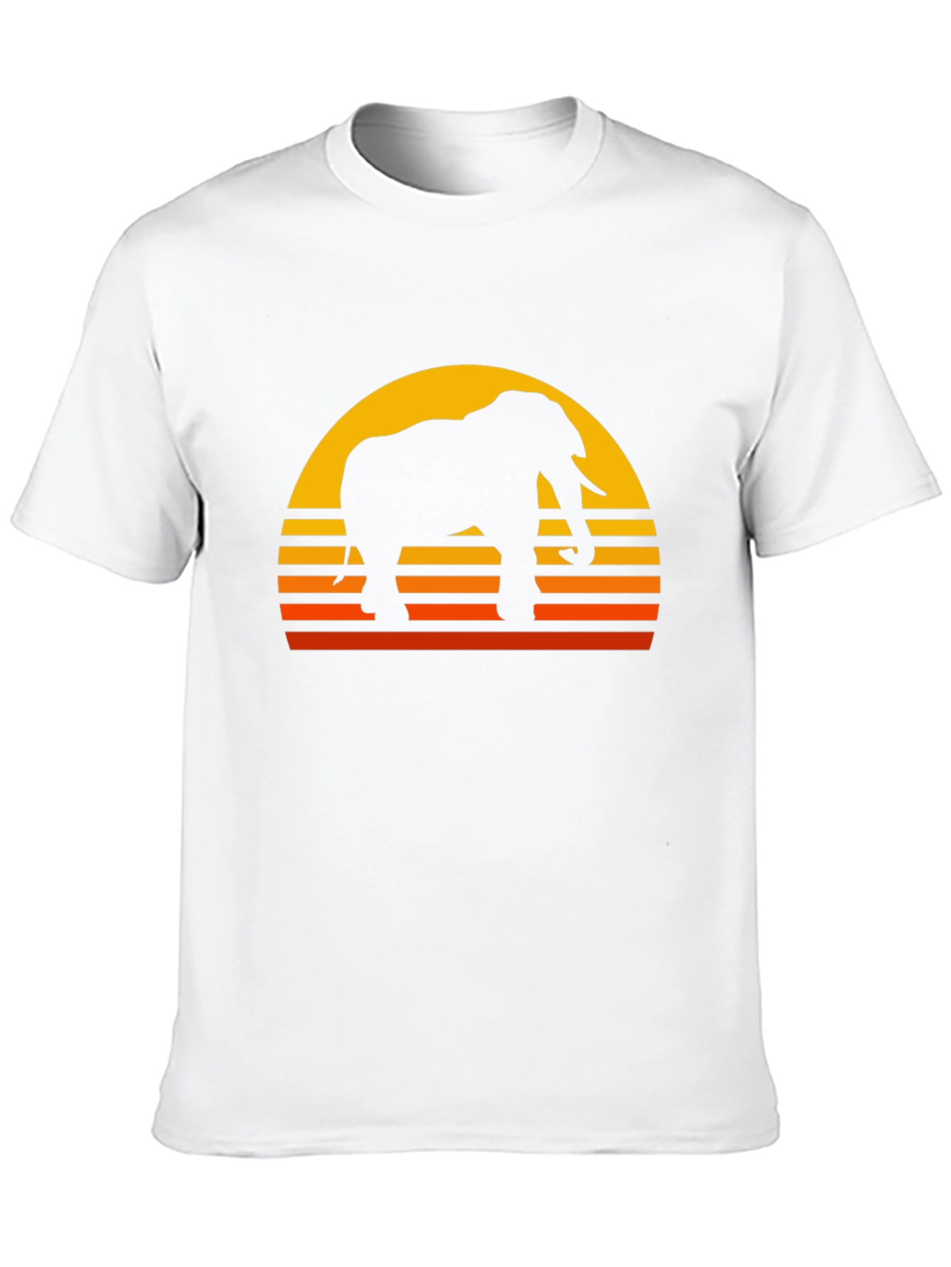 Elephant Sunset Graphic T-Shirt - Classic Black Tee