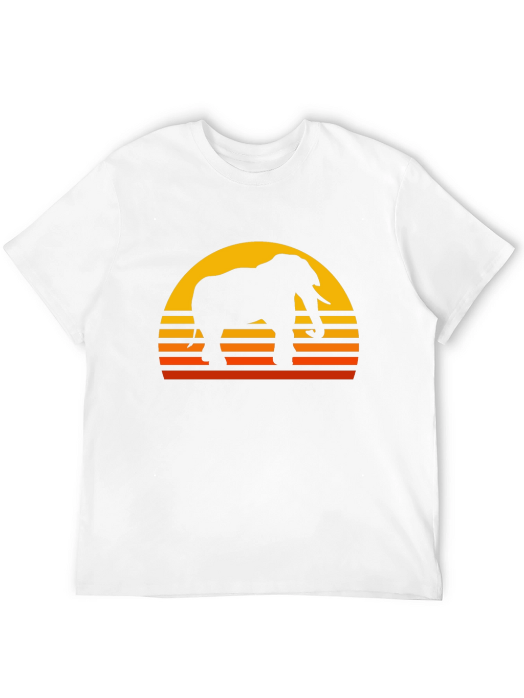 Elephant Sunset Graphic T-Shirt - Classic Black Tee