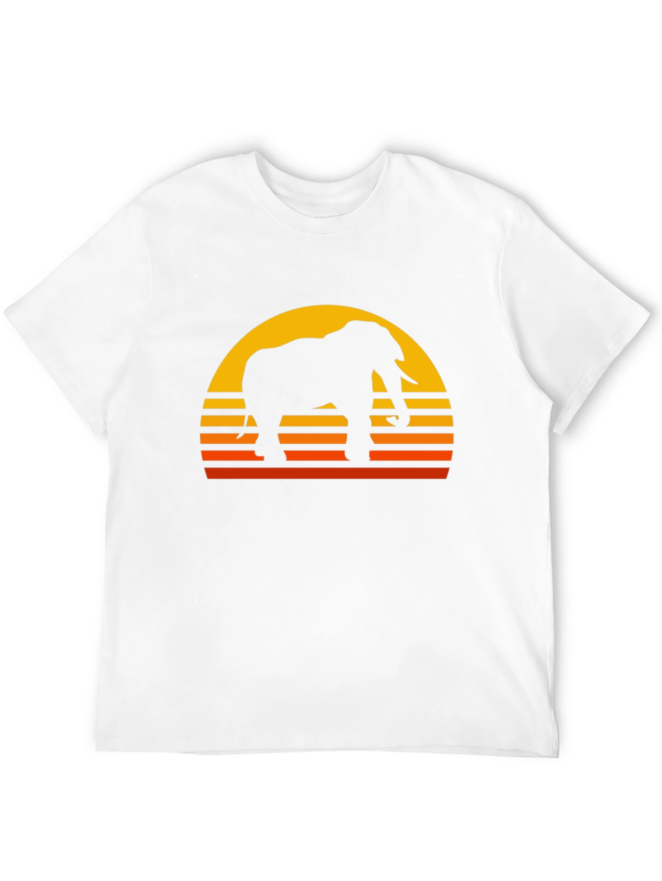 Elephant Sunset Graphic T-Shirt - Classic Black Tee