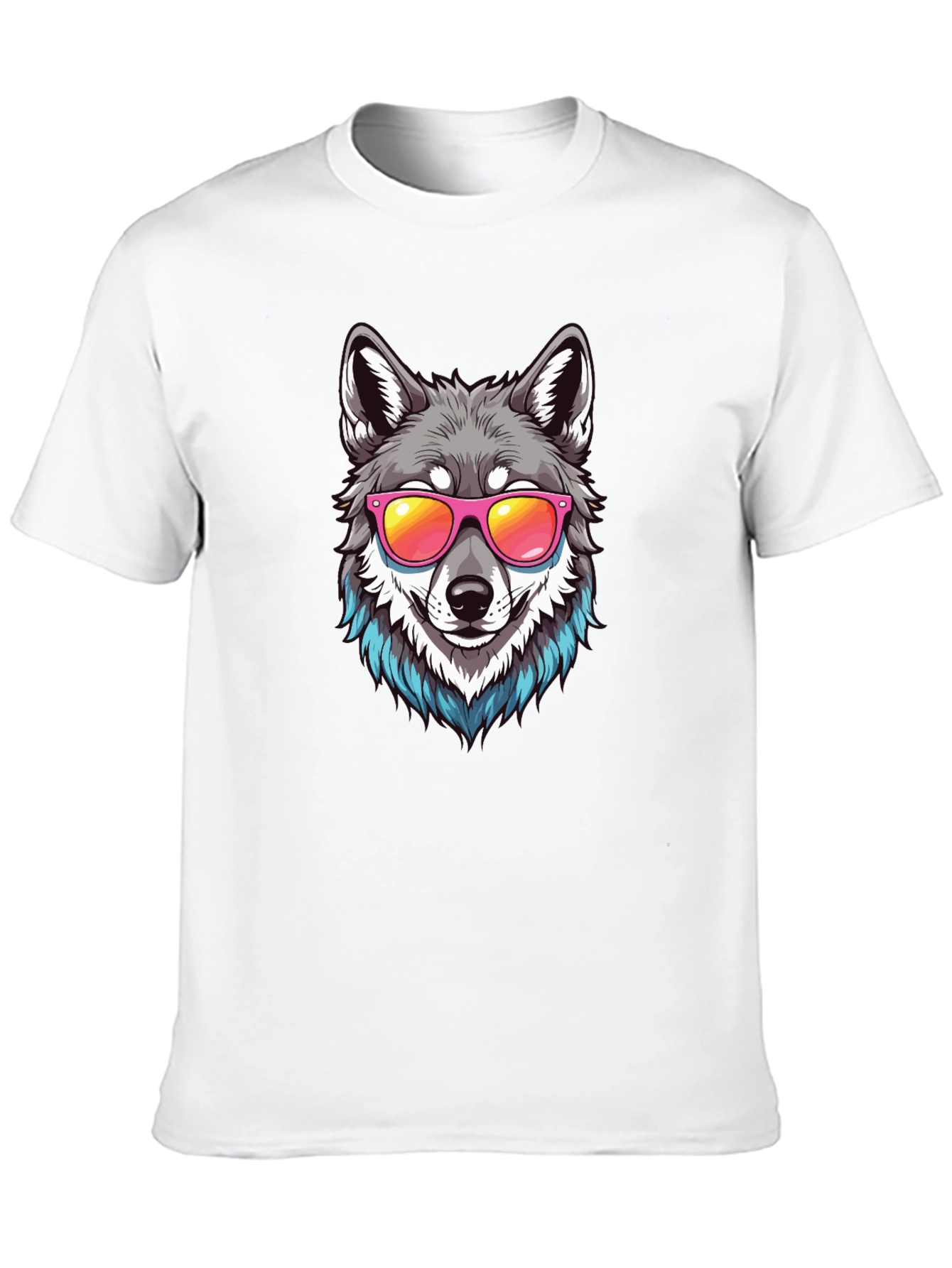 Cool Wolf Graphic Tee - Black T-Shirt