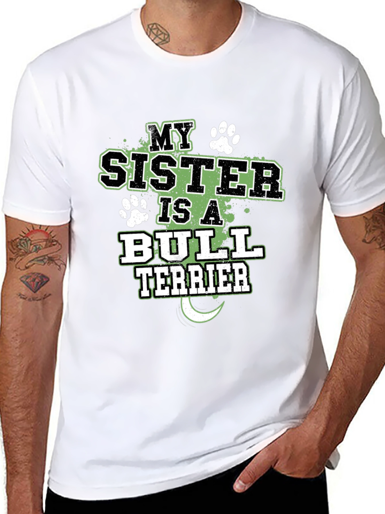 My Sister is a Bull Terrier T-Shirt Dog Lover Tee