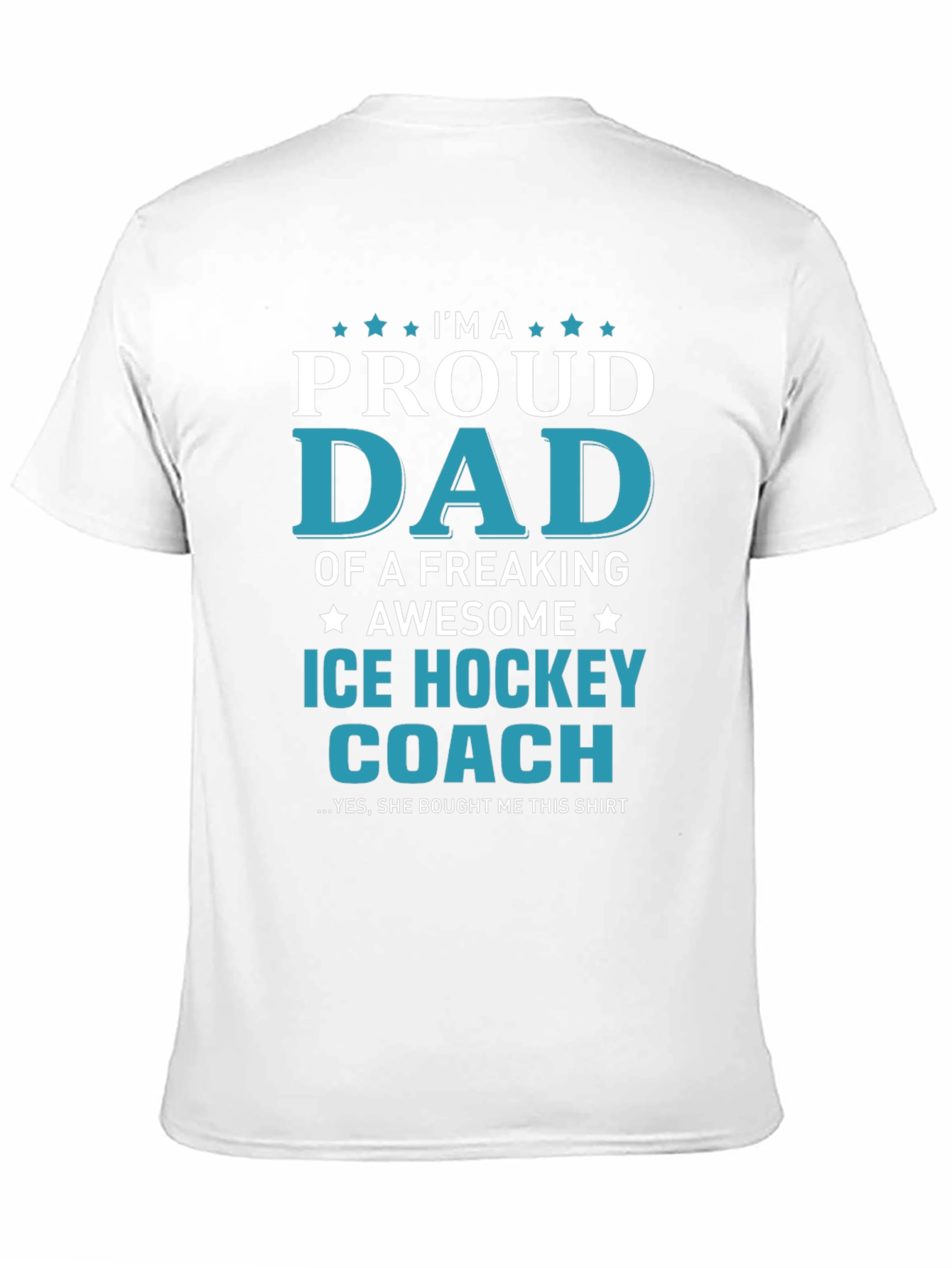 Proud Dad Ice Hockey Coach T-Shirt