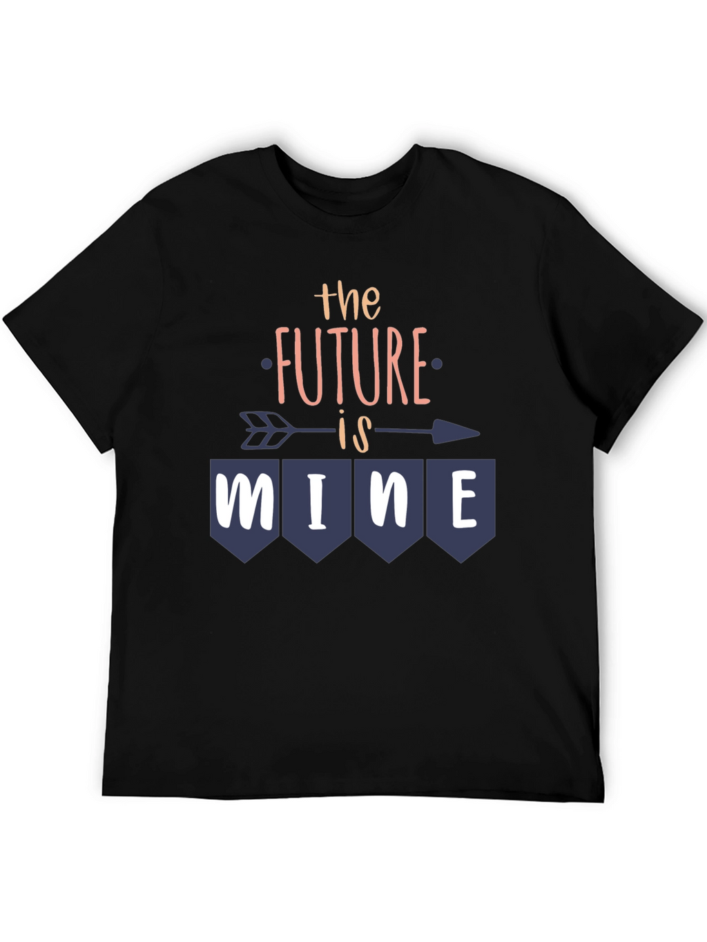 Future is Mine Graphic Tee - Trendy Arrow Design