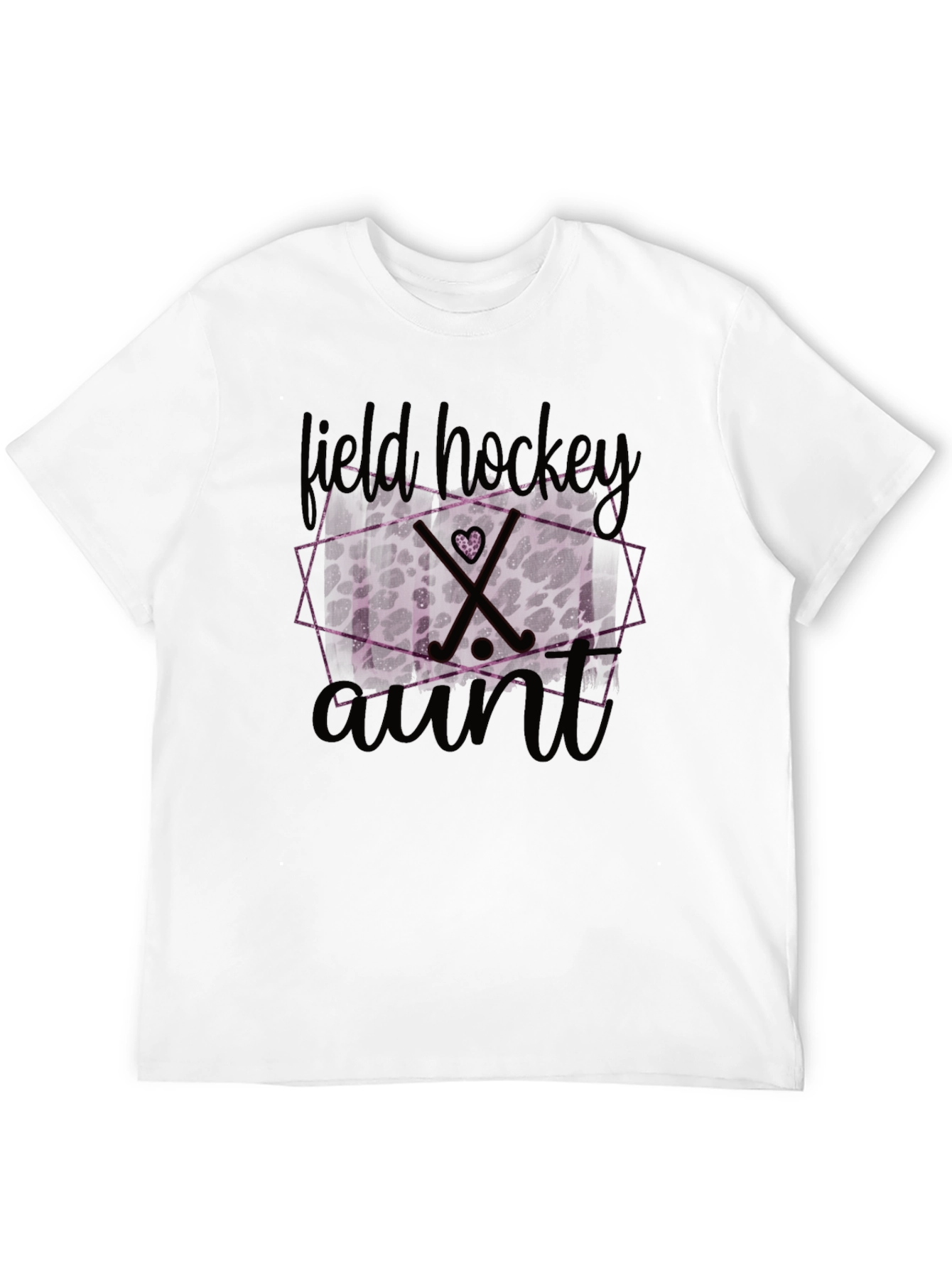 Field Hockey Aunt Leopard Print T-Shirt