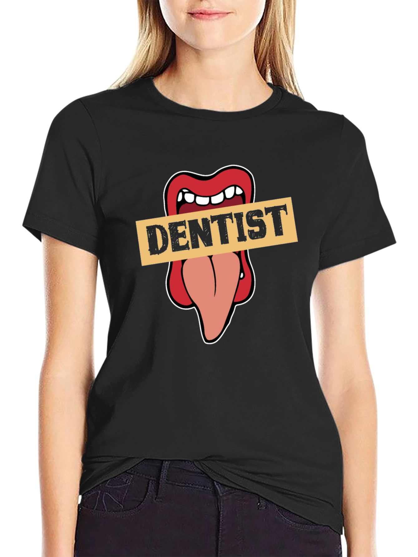 Dentist Tongue Graphic Tee - Funny Dental Humor T-Shirt
