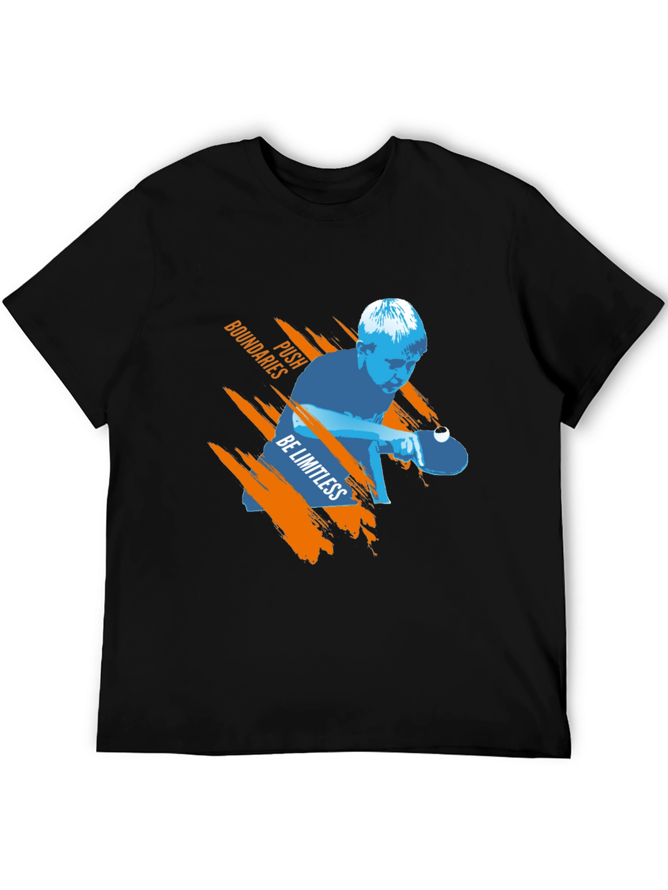 Push Boundaries Black Graphic Tee