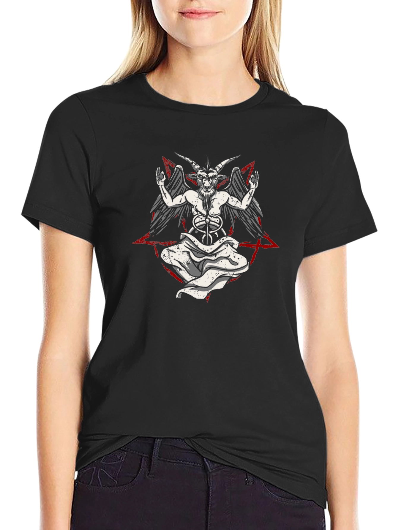 Baphomet Pentagram Graphic Tee