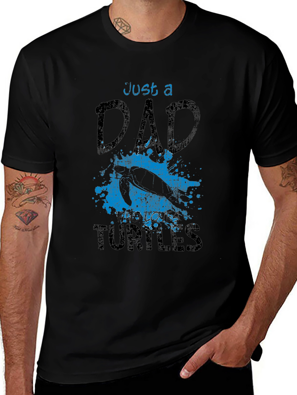 Dad of Turtles T-Shirt - Black Tee