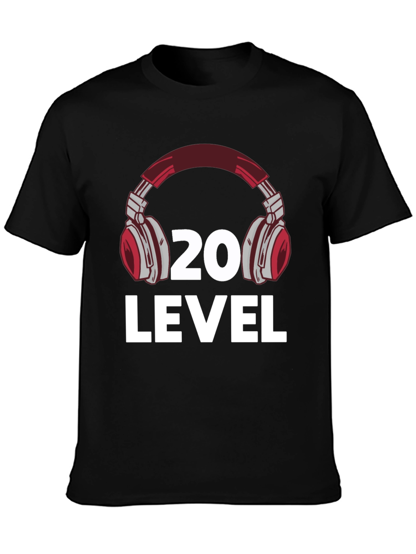 Level 20 Headphone Graphic T-Shirt