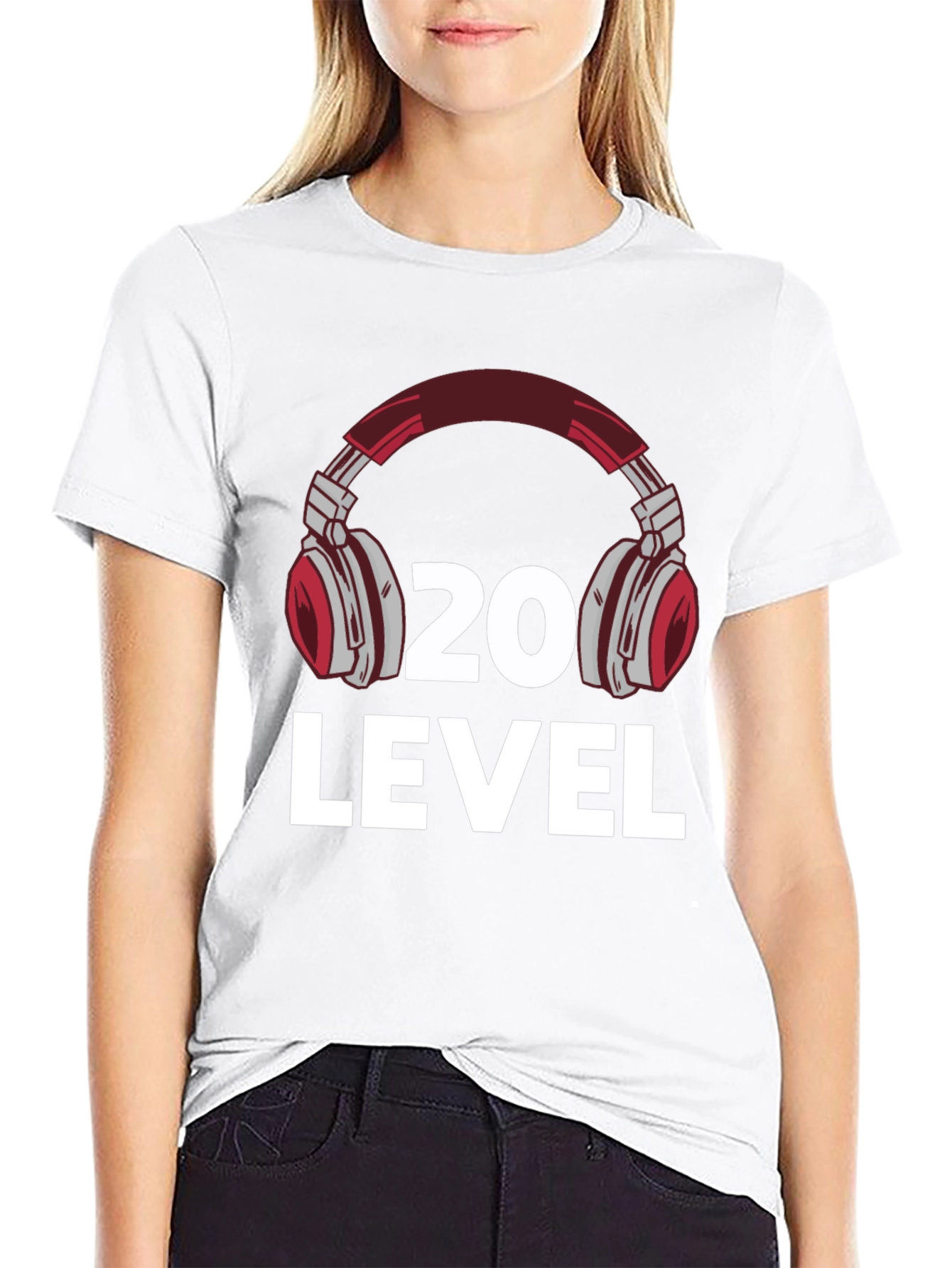 Level 20 Headphone Graphic T-Shirt