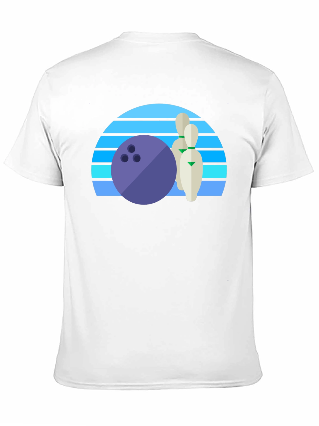 Retro Bowling Ball and Pins Graphic Tee