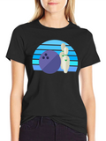 Retro Bowling Ball and Pins Graphic Tee