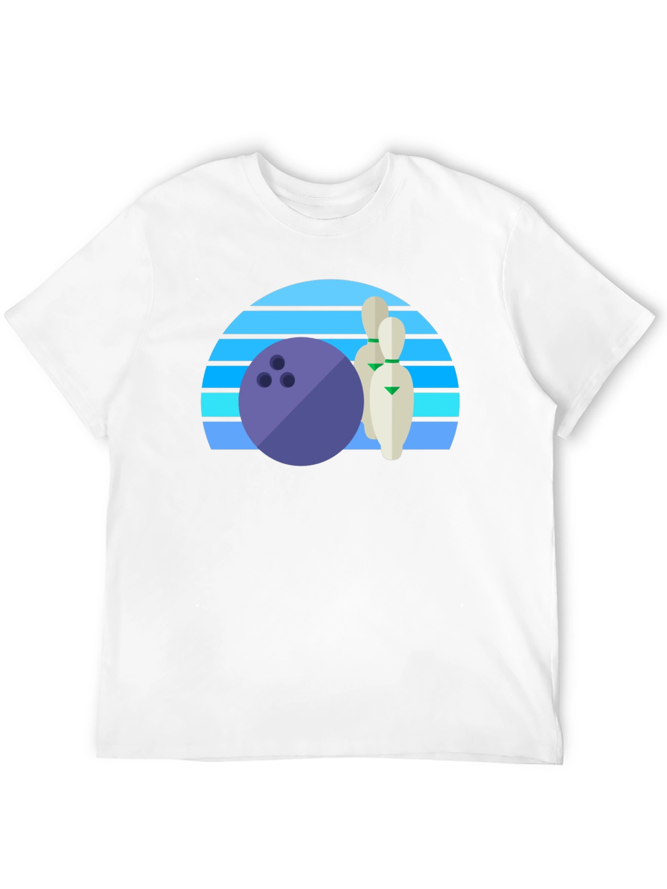 Retro Bowling Ball and Pins Graphic Tee
