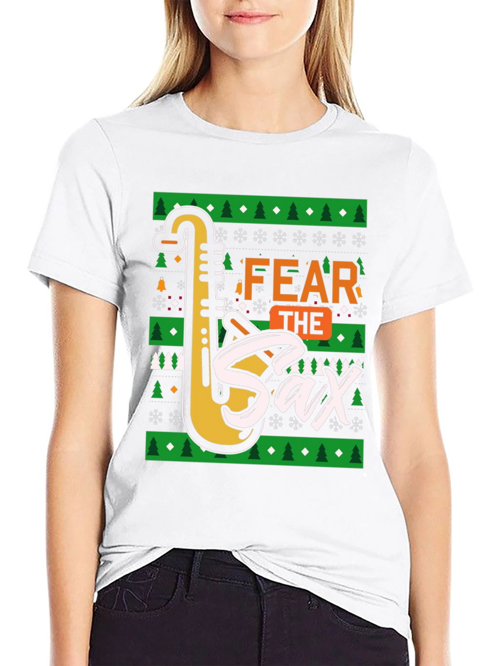 Fear The Sax T-Shirt: Novelty Holiday Design
