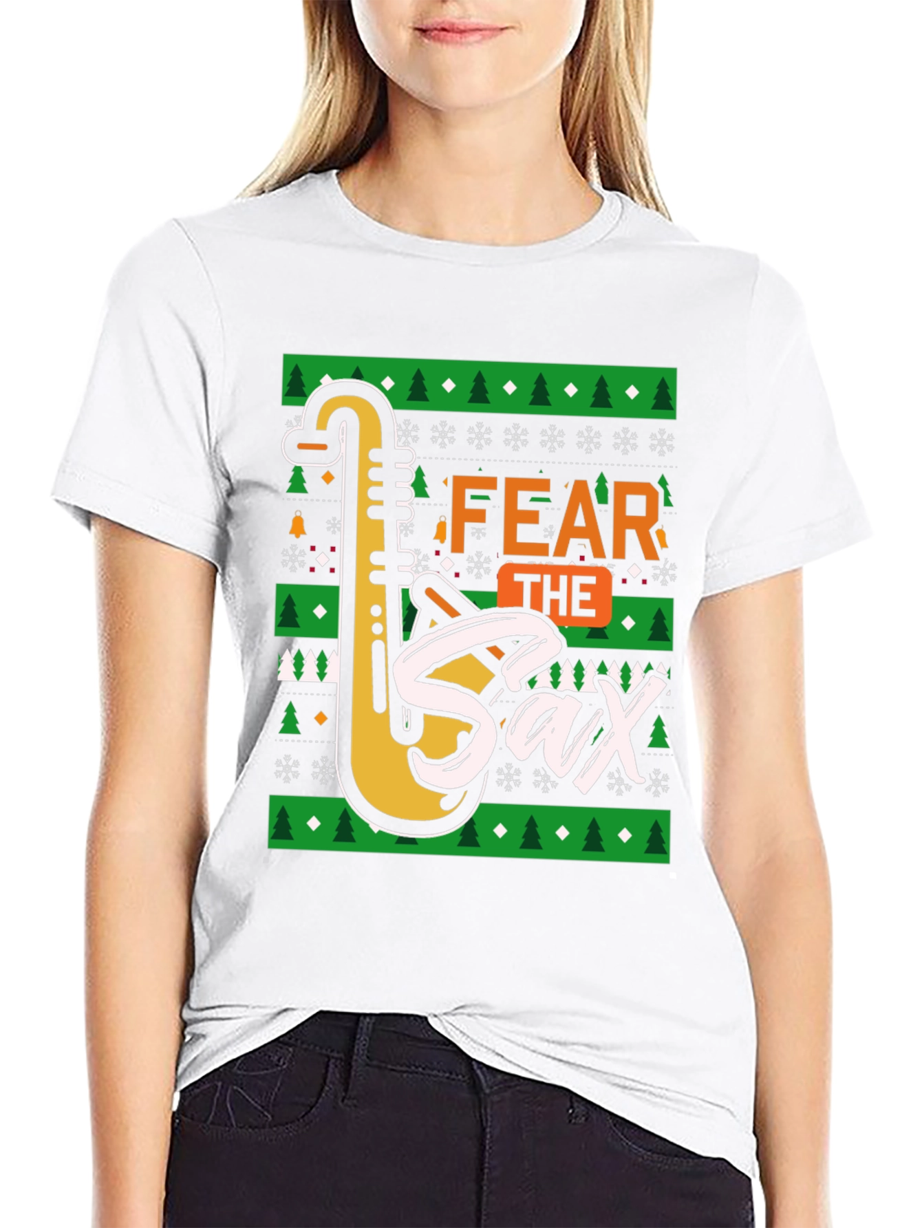 Fear The Sax T-Shirt: Novelty Holiday Design