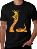 Giraffe Snake Funny Graphic Tee
