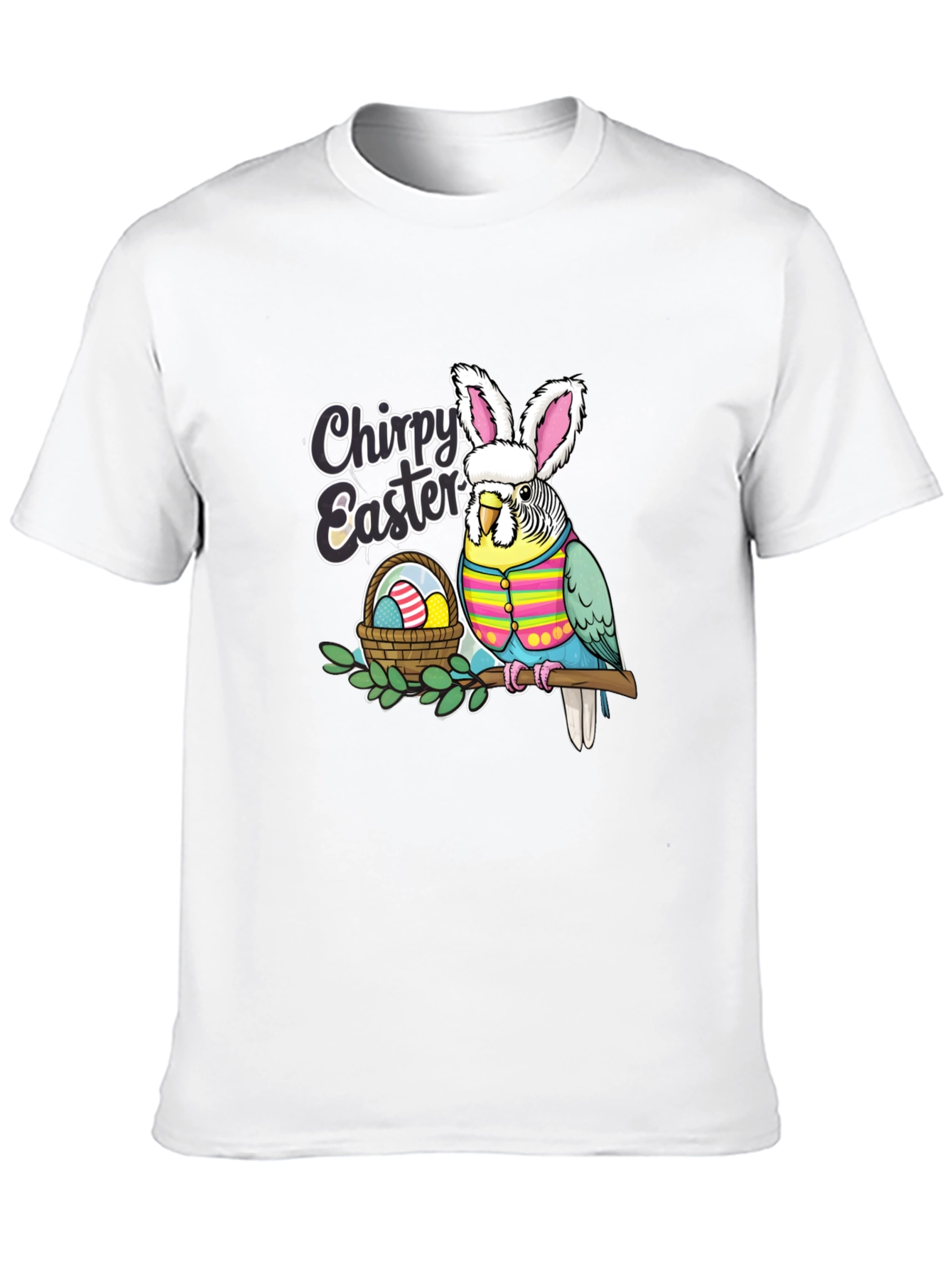 Chirpy Easter Budgie T-Shirt