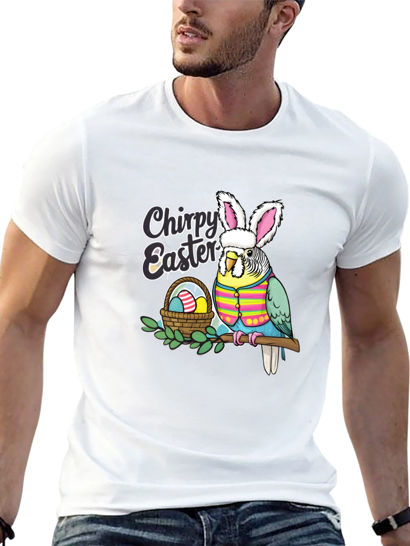 Chirpy Easter Budgie T-Shirt