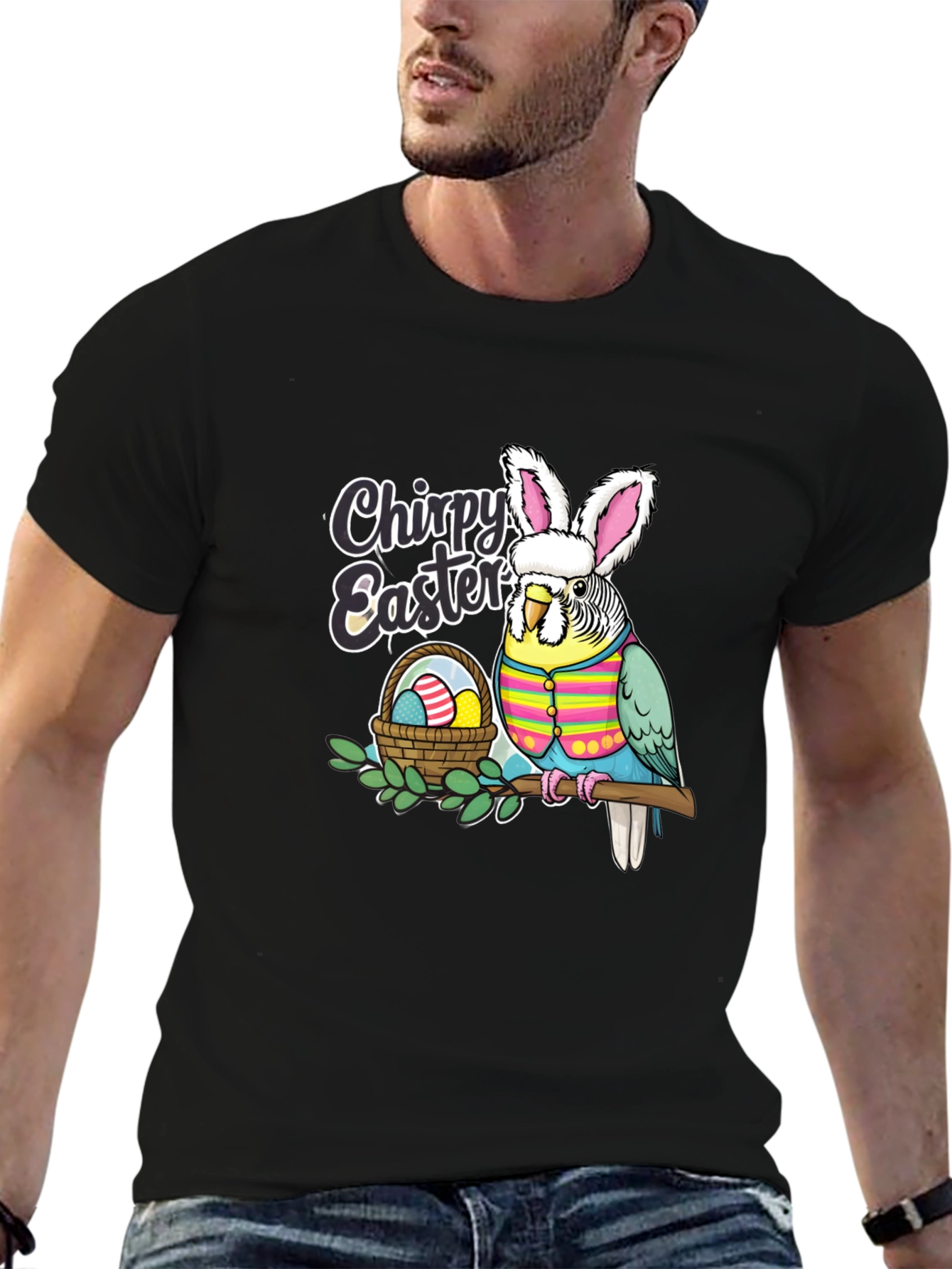 Chirpy Easter Budgie T-Shirt