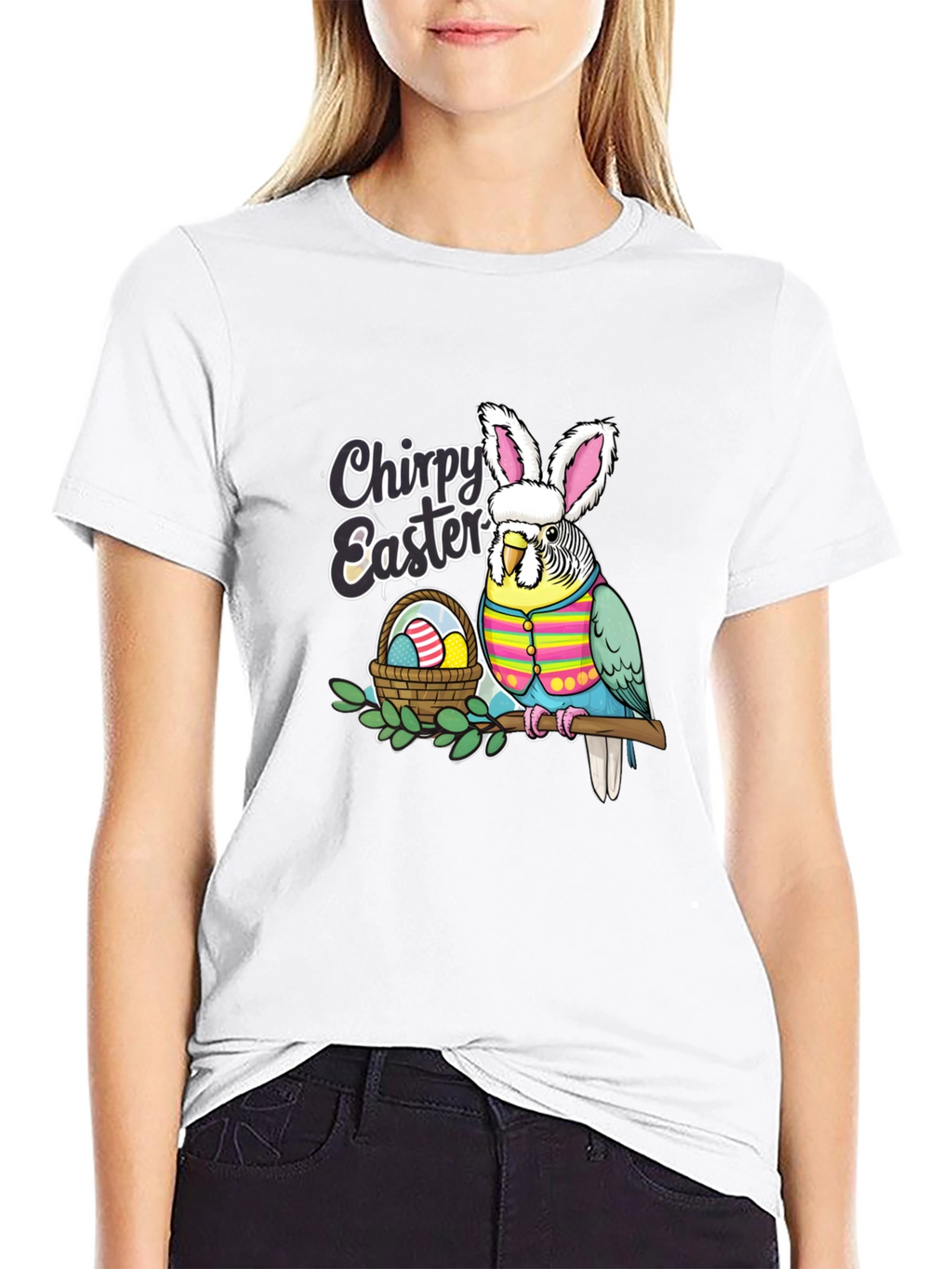 Chirpy Easter Budgie T-Shirt