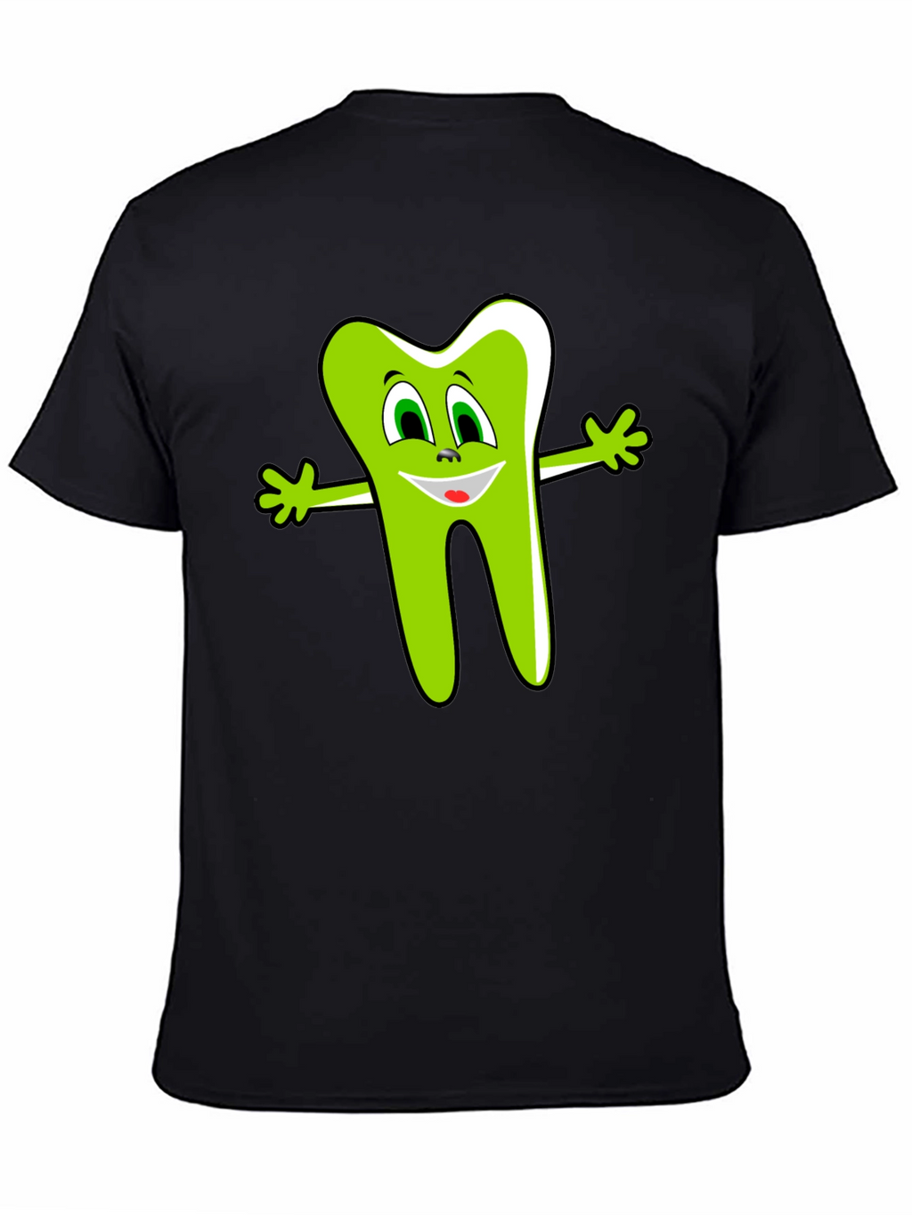 Funny Tooth Graphic Tee - Black Cotton Shirt