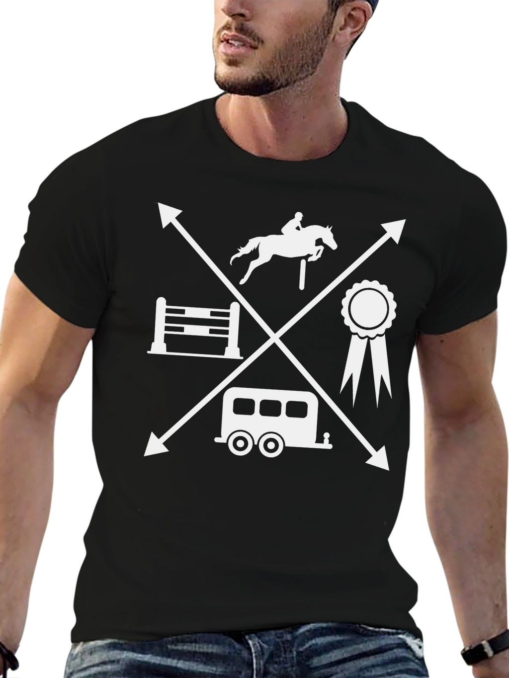 Equestrian T-Shirt - Horse Jumping Tee
