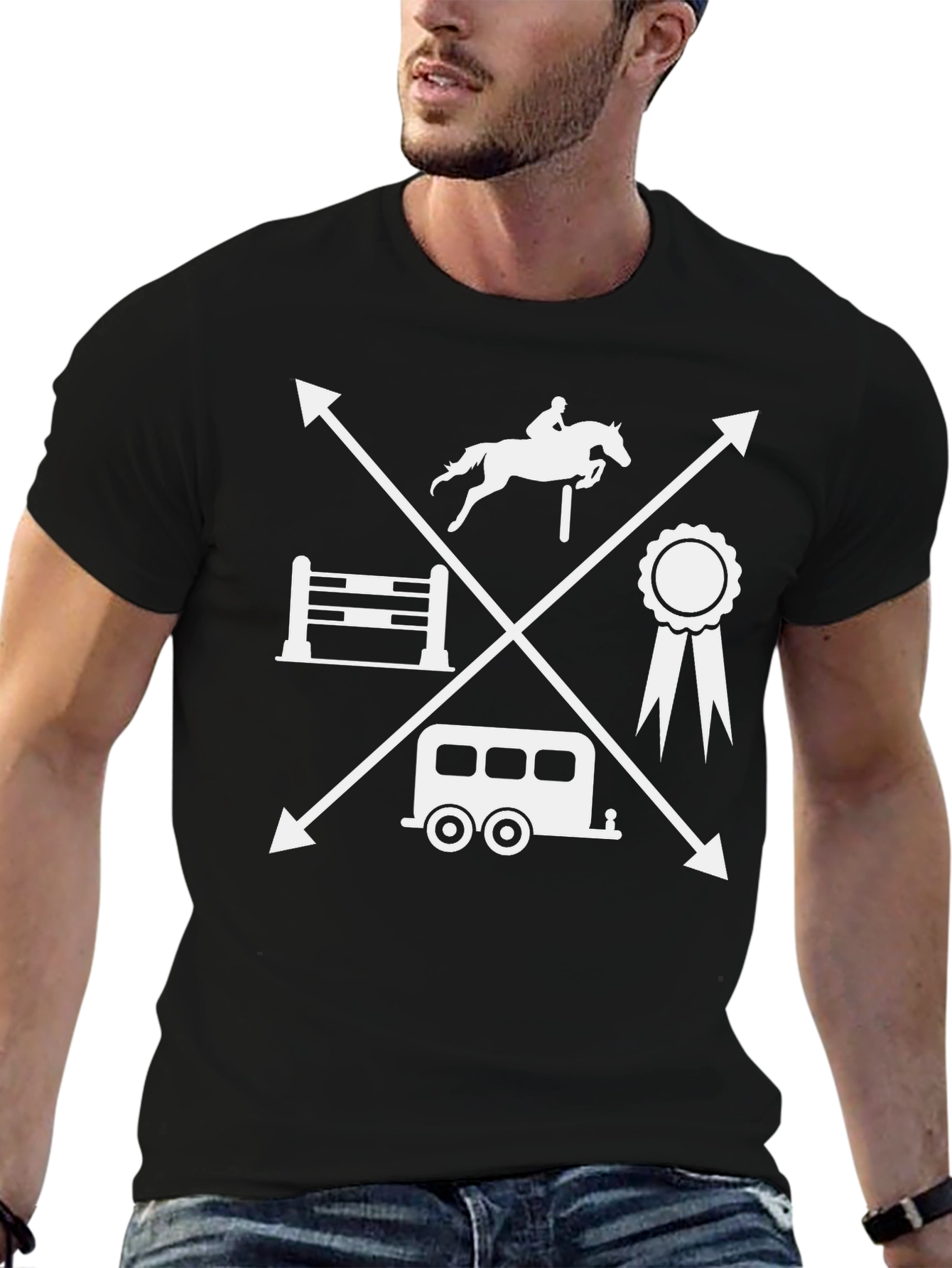 Equestrian T-Shirt - Horse Jumping Tee