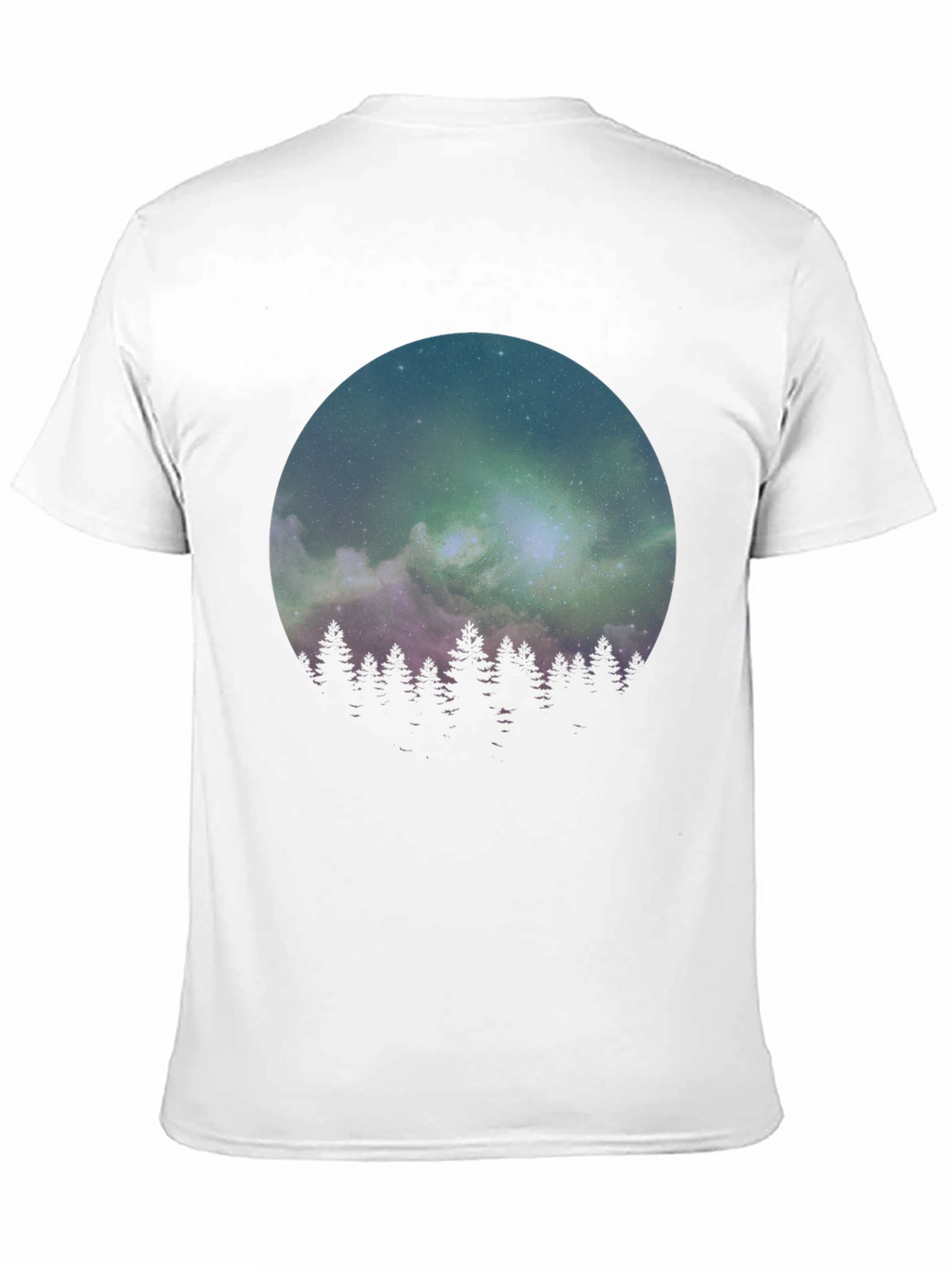 Northern Lights Forest Graphic Tee - Black