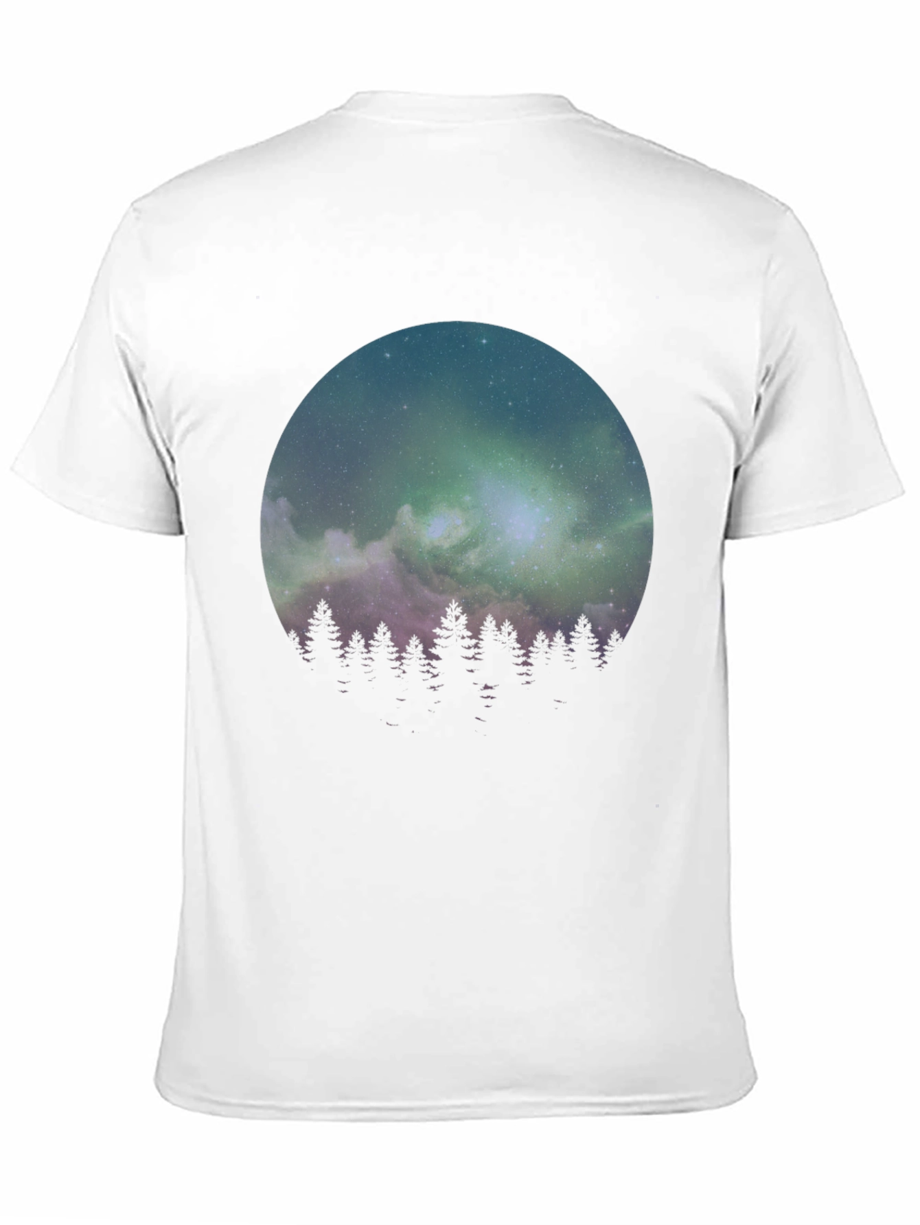 Northern Lights Forest Graphic Tee - Black