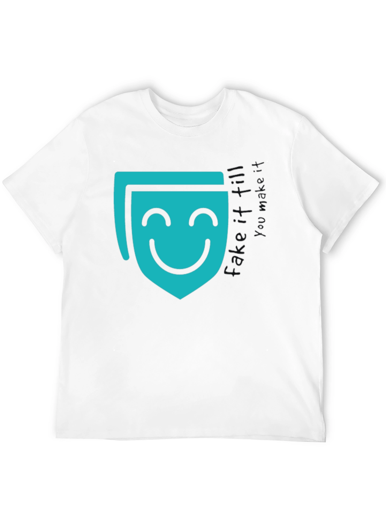Smiling Mask Graphic Black T-Shirt