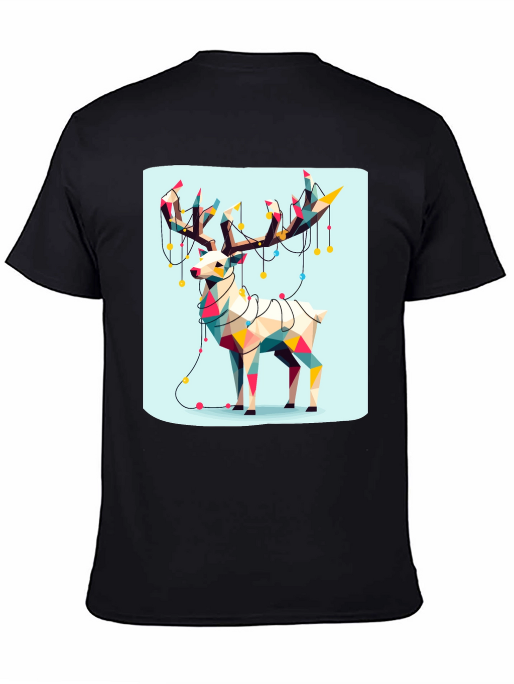 Geometric Reindeer Christmas T-Shirt