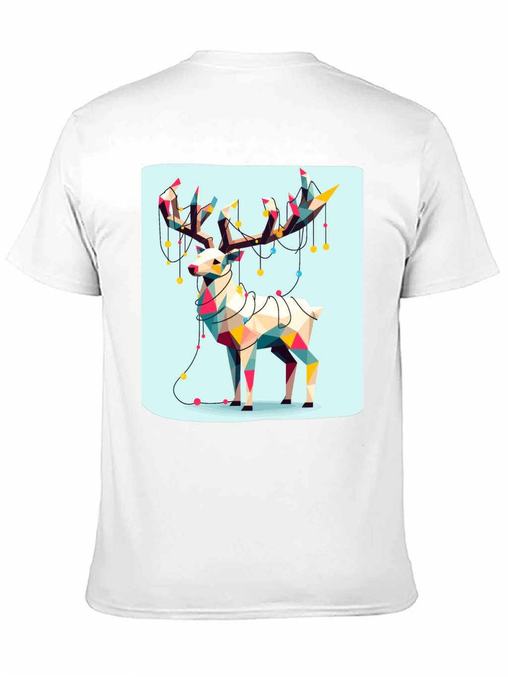 Geometric Reindeer Christmas T-Shirt