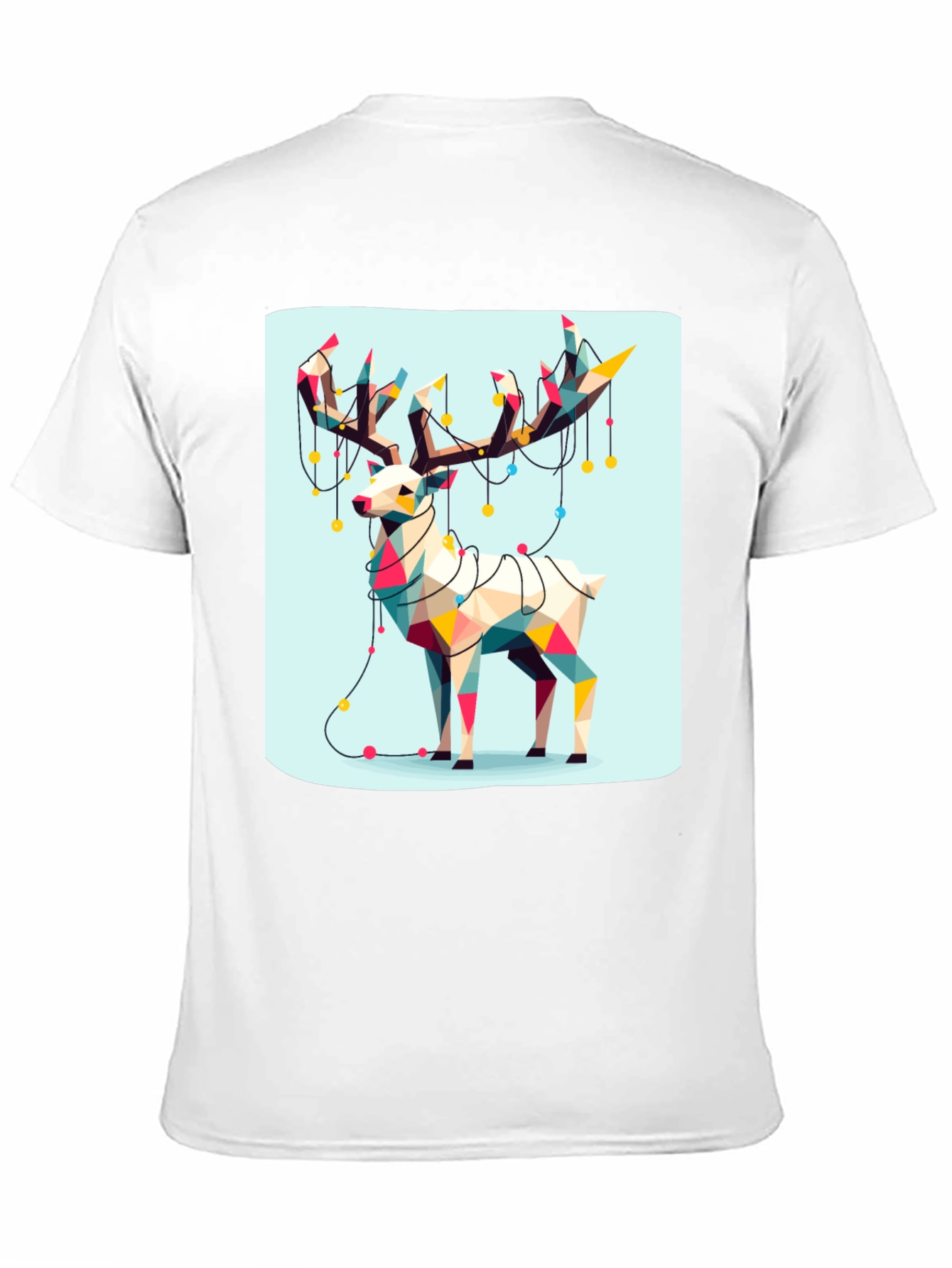 Geometric Reindeer Christmas T-Shirt
