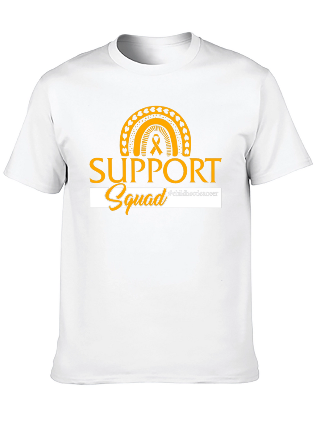 Childhood Cancer Awareness Support Squad Black T-Shirt